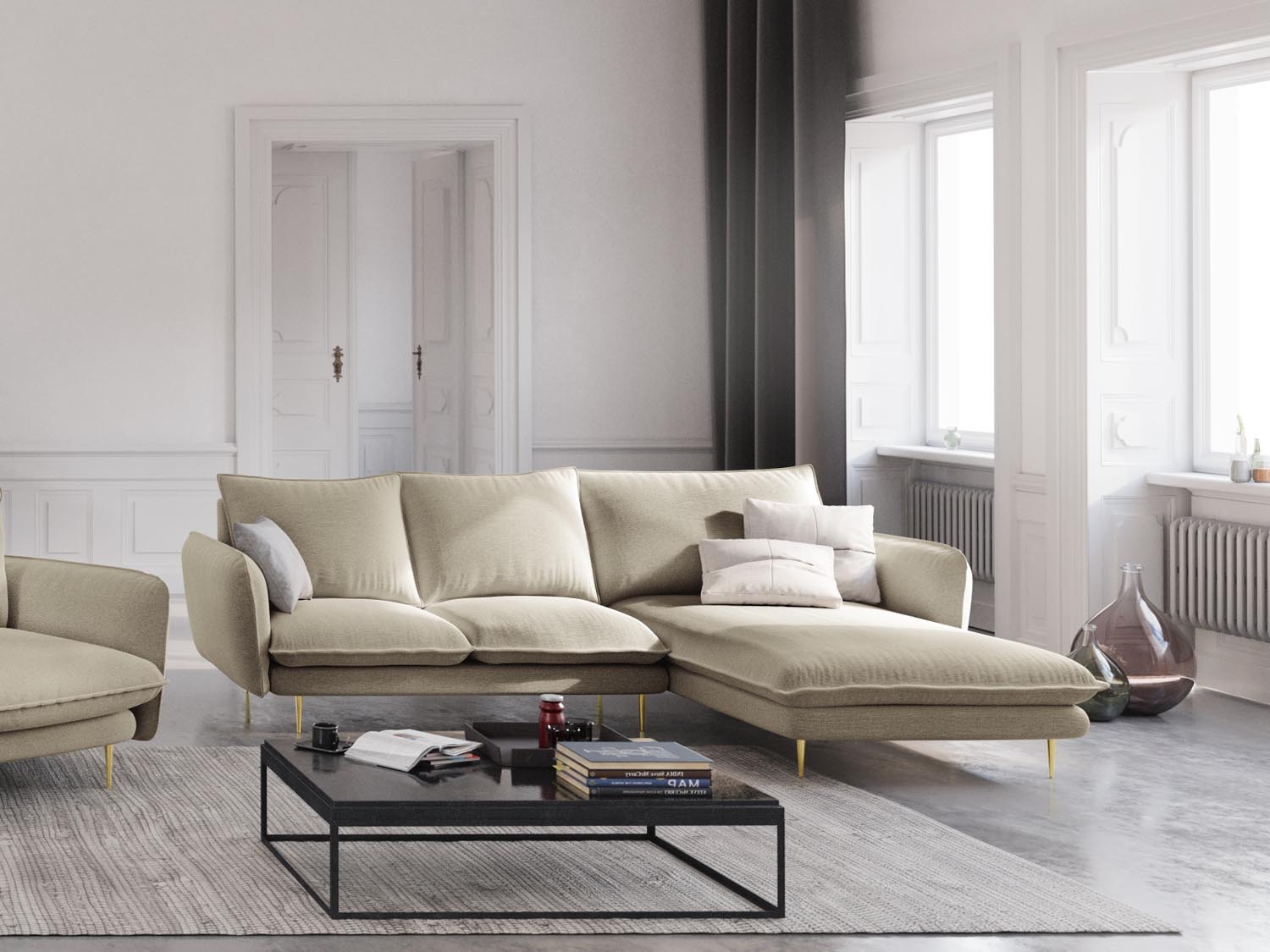 Entdecken Sie das elegante Vienna Ecksofa rechts 5 Sitzer 170cm von Cosmopolitan Design – ideal für stilvolle Wohnräume und höchsten Komfort.