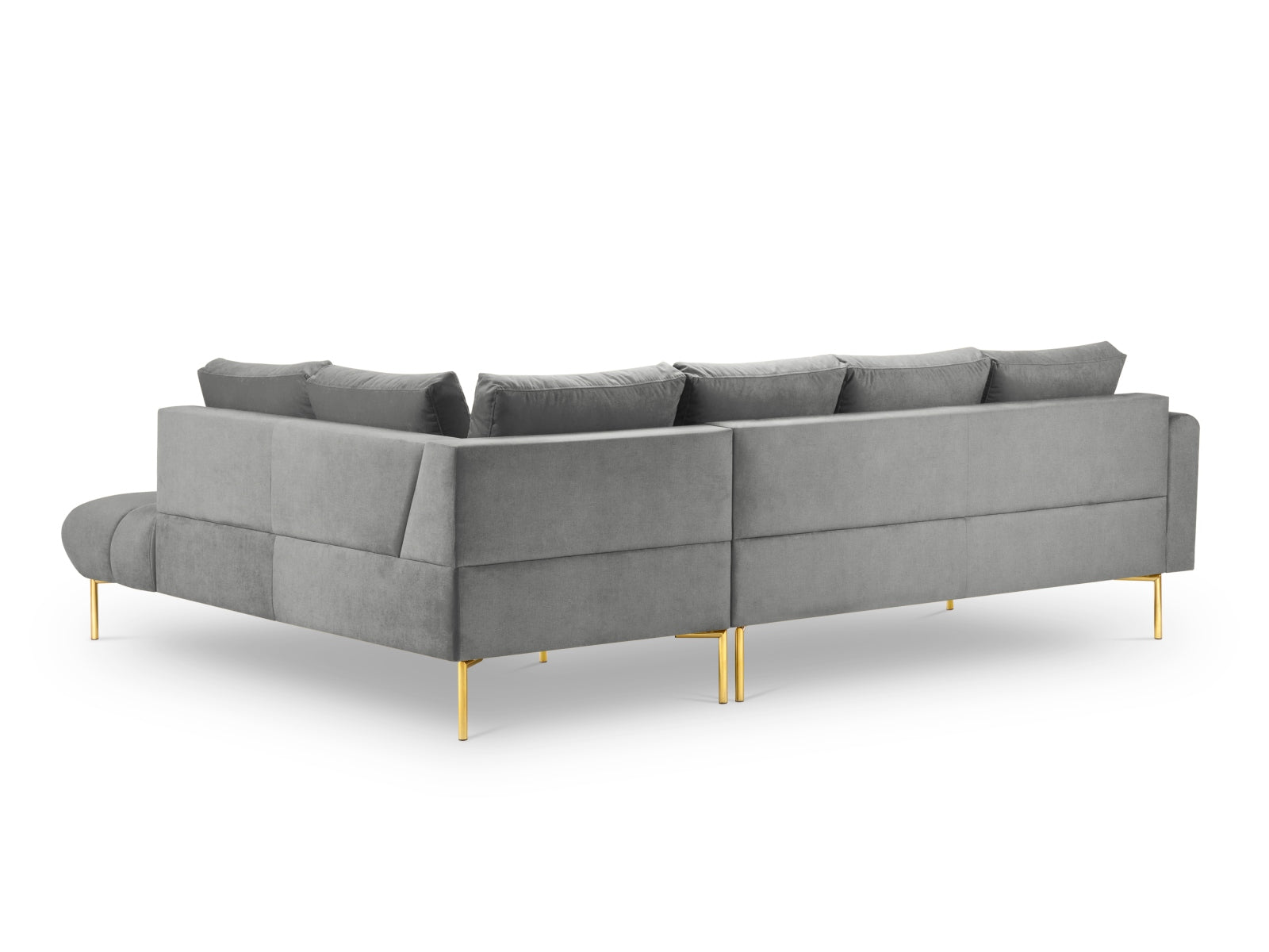 Erleben Sie das stilvolle Hastings Velour Ecksofa rechts 5 Sitzer von Cosmopolitan Design – ideal für Ihr modernes Wohnzimmer und ultimativen Komfort.