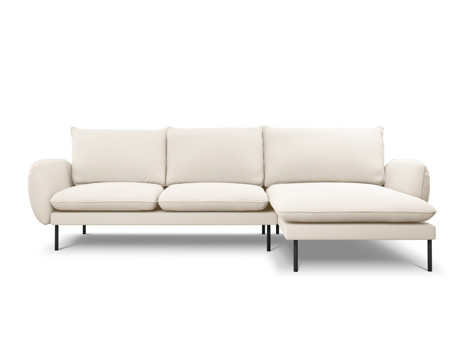 Erleben Sie das Vienna Boucle Ecksofa rechts – ein 5-Sitzer mit 170 cm, das modernes Design und höchsten Komfort für Ihr Zuhause bietet.