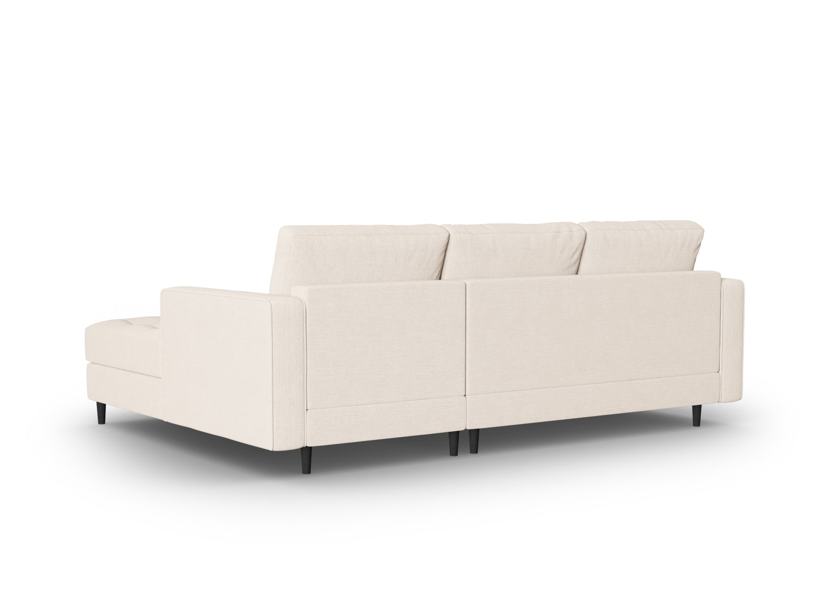 Elegantes 4-Sitzer Ecksofa rechts Aspen in sanften Beigetönen, ideal für stilvolle Wohnräume und entspannte Abende.
