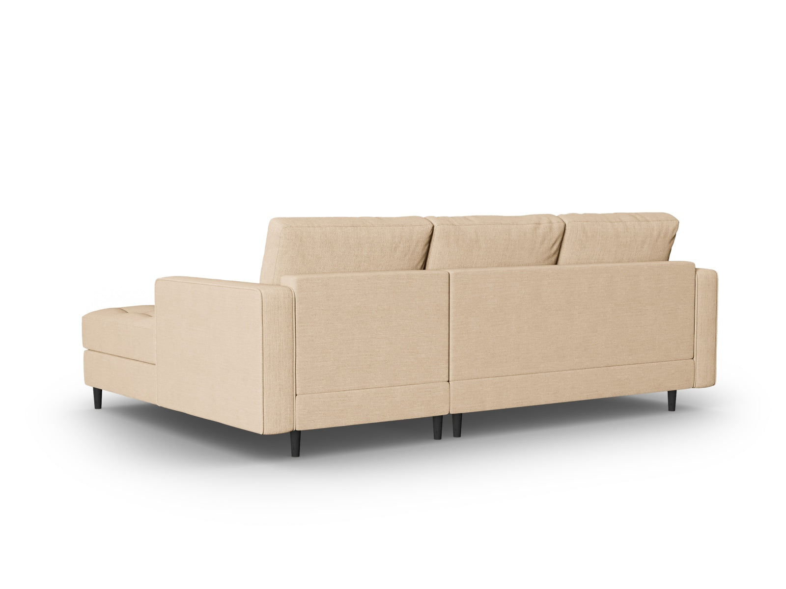 Stylisches 4-Sitzer Ecksofa rechts Aspen in sanften Beigetönen, perfekt für gemütliche Wohnzimmer und modernes Design.