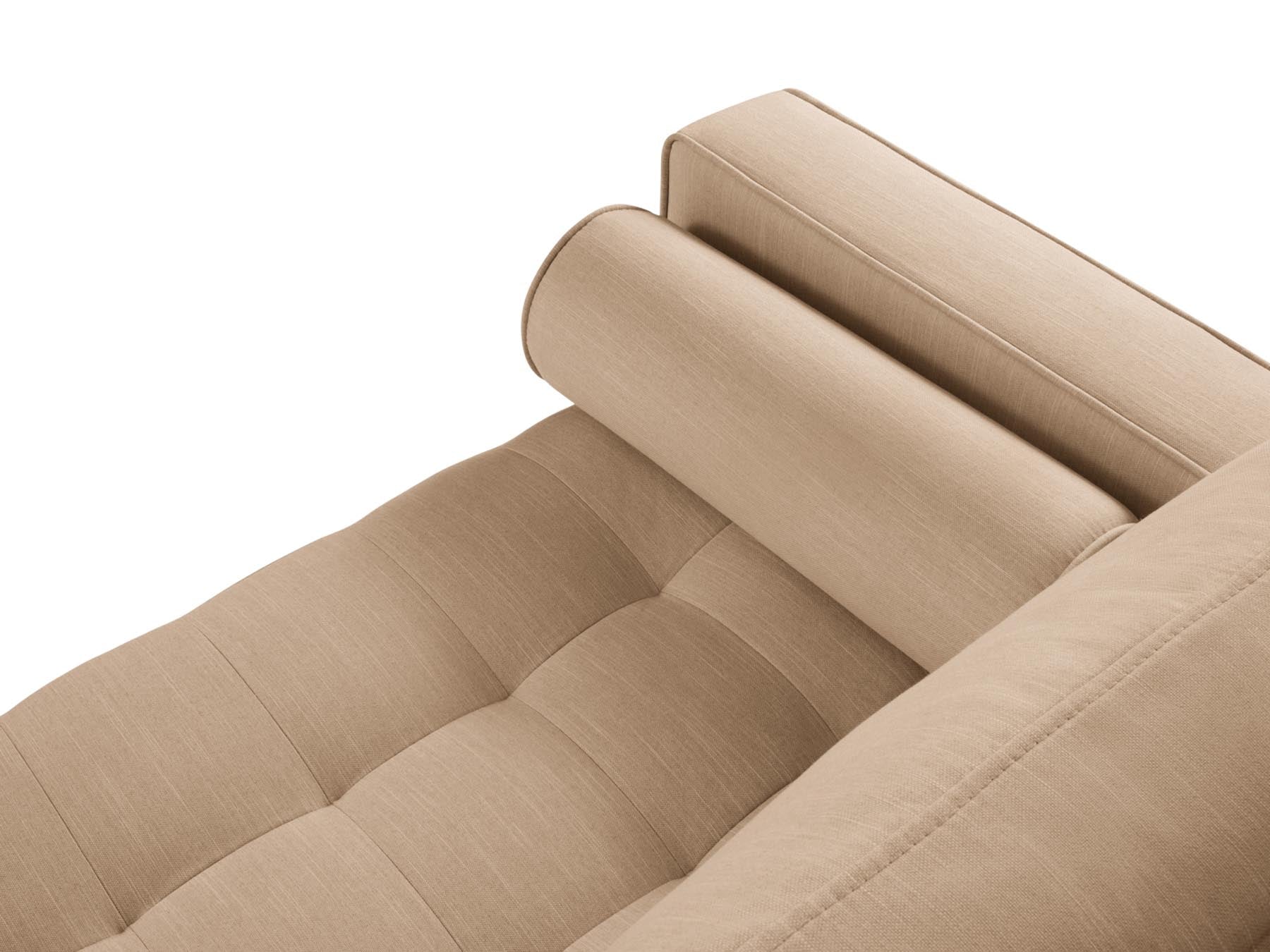 Elegantes 4-Sitzer Ecksofa rechts Aspen in warmen Beigetönen, ideal für stilvolle Wohnräume und zeitgemäße Einrichtung.