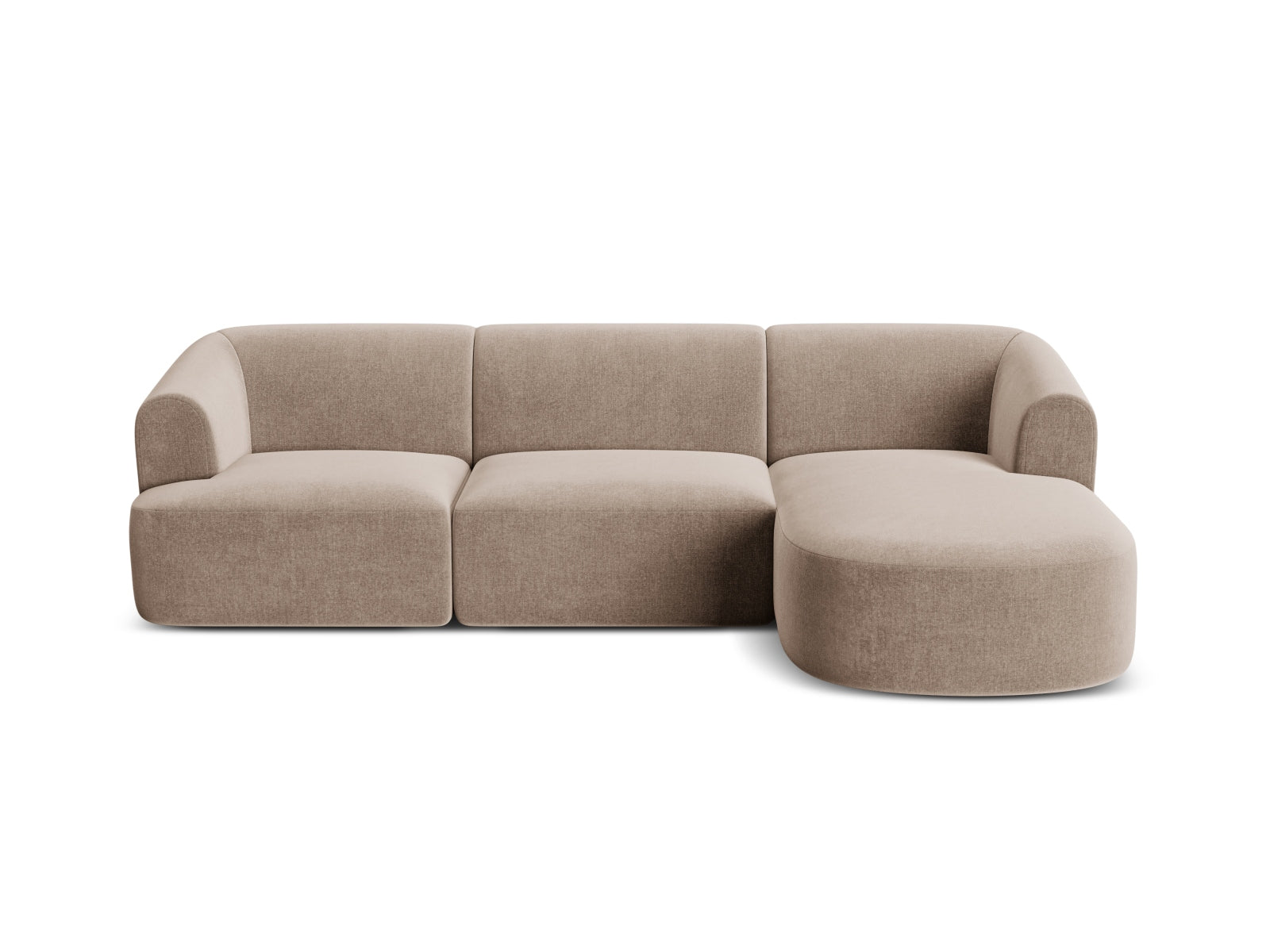 Elegantes 4-Sitzer Ecksofa Campi in stilvollem Dunkelbeige, ideal für zeitgemäße Wohnräume und entspannende Momente.