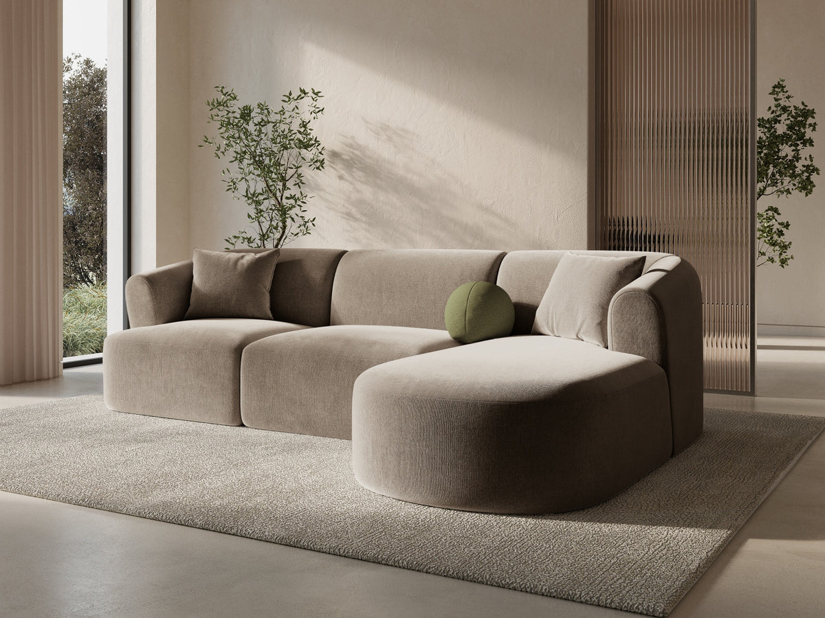 4-Sitzer Modular Ecksofa rechts Campi in Dark Beige-Vogue präsentiert im Onlineshop von KAQTU Design AG. Ecksofa rechts ist von Cosmopolitan Design