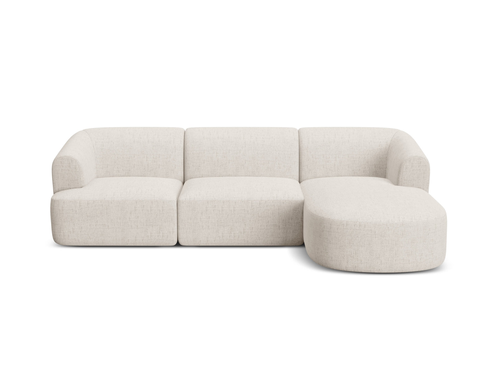 Elegantes 4-Sitzer Ecksofa Campi in sanften Beigetönen, ideal für stilvolle Wohnräume und entspannte Abende, von Cosmopolitan Design.
