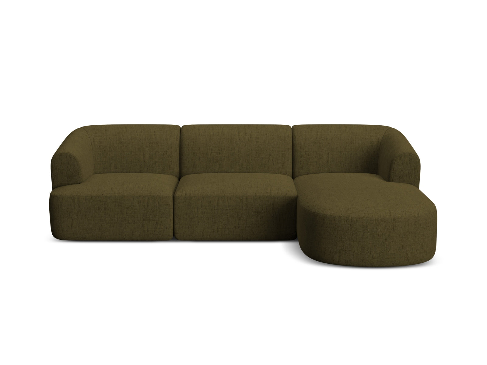 Elegantes 4-Sitzer Ecksofa Campi in trendigem Grünton, ideal für gemütliche und stilvolle Wohnräume von Cosmopolitan Design.