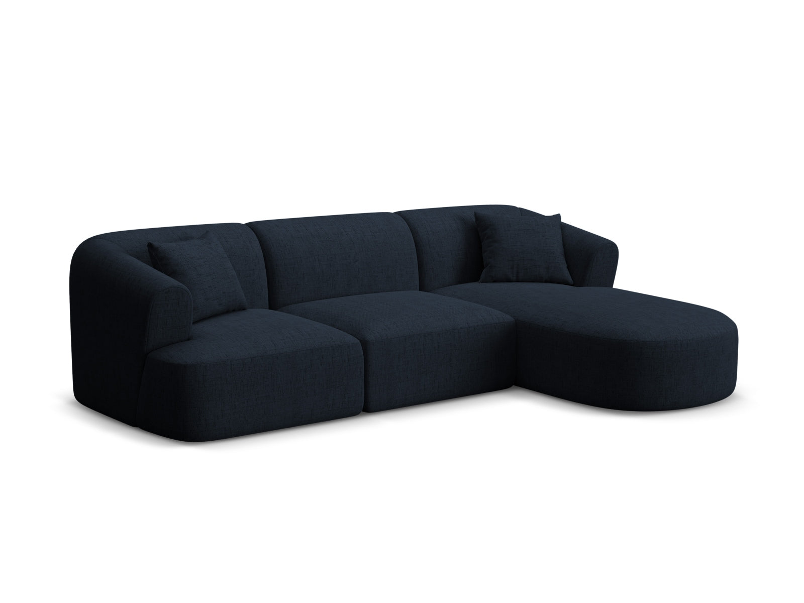 Elegantes 4-Sitzer Ecksofa Campi in Royal Blue-Moly, ideal für stilvolle Wohnräume, präsentiert von Cosmopolitan Design.