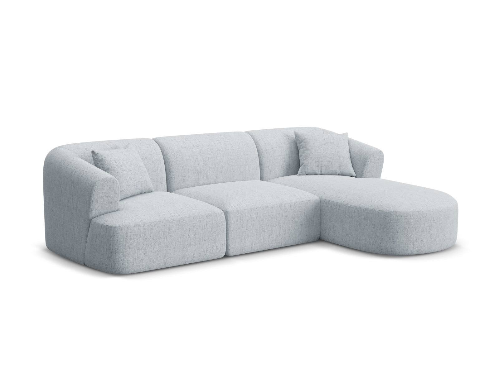 Elegantes 4-Sitzer Ecksofa Campi in hellem Grau, ideal für stilvolle Wohnräume, präsentiert von Cosmopolitan Design.