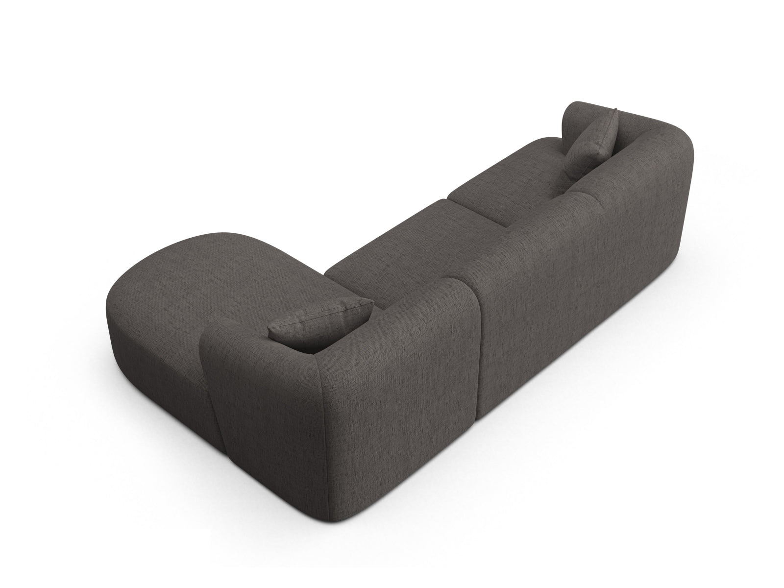 Modernes 4-Sitzer Ecksofa Campi in stilvollem Grau, perfekt für entspannte Stunden und gesellige Zusammenkünfte im Wohnzimmer.