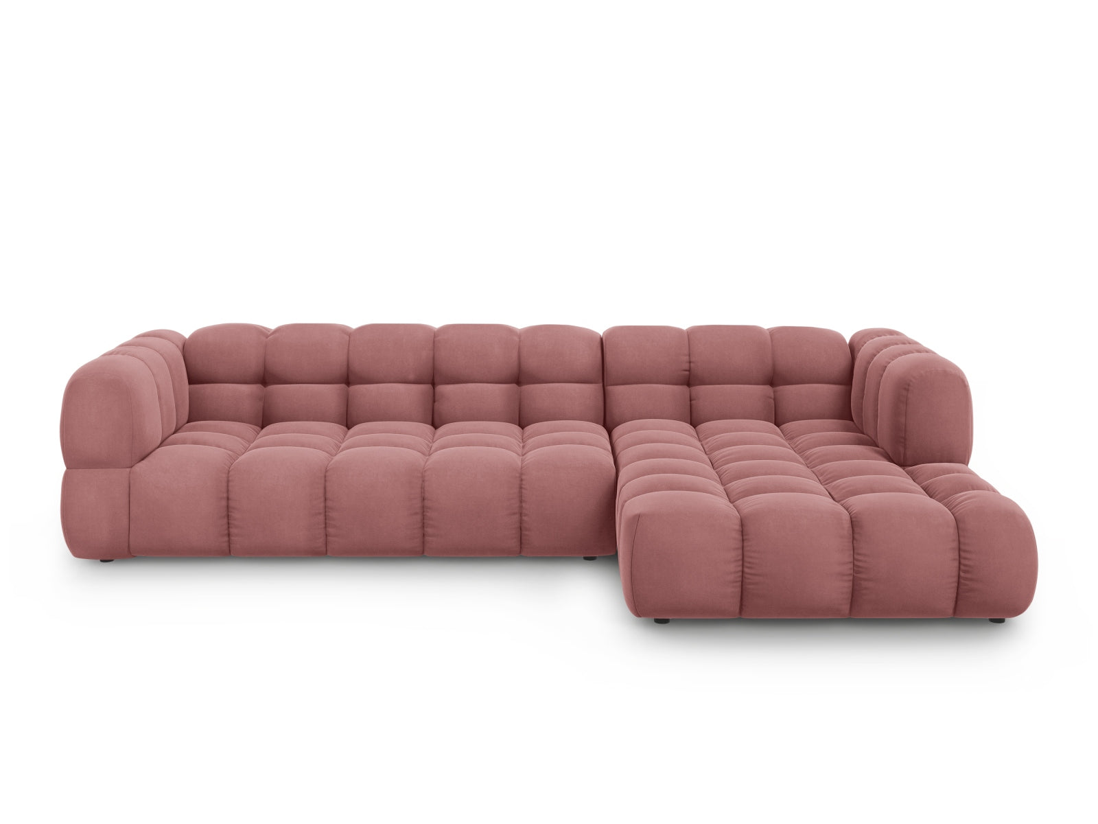 Sky Velour modulares Ecksofa rechts 4 Sitzer 162cm in Flamingo präsentiert im Onlineshop von KAQTU Design AG. Ecksofa rechts ist von Cosmopolitan Design