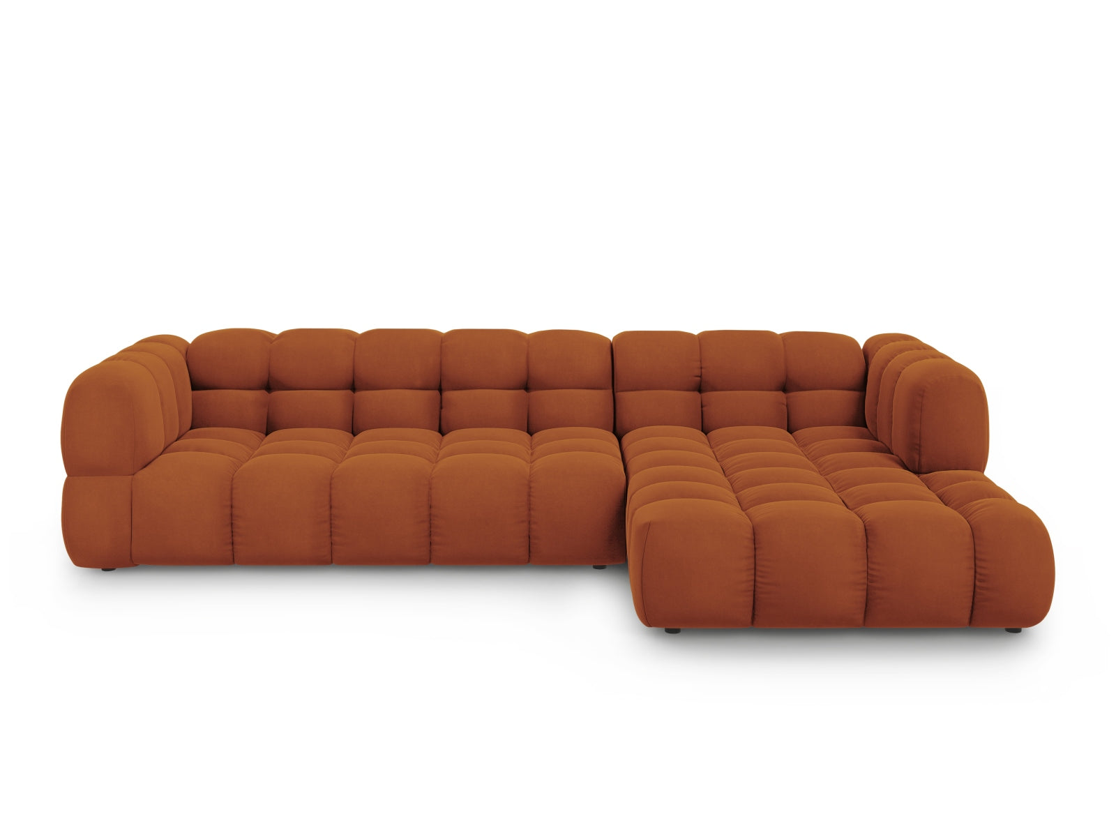 Sky Velour modulares Ecksofa rechts 4 Sitzer 162cm in Terracotta-Casino präsentiert im Onlineshop von KAQTU Design AG. L-Sofa rechts ist von Cosmopolitan Design