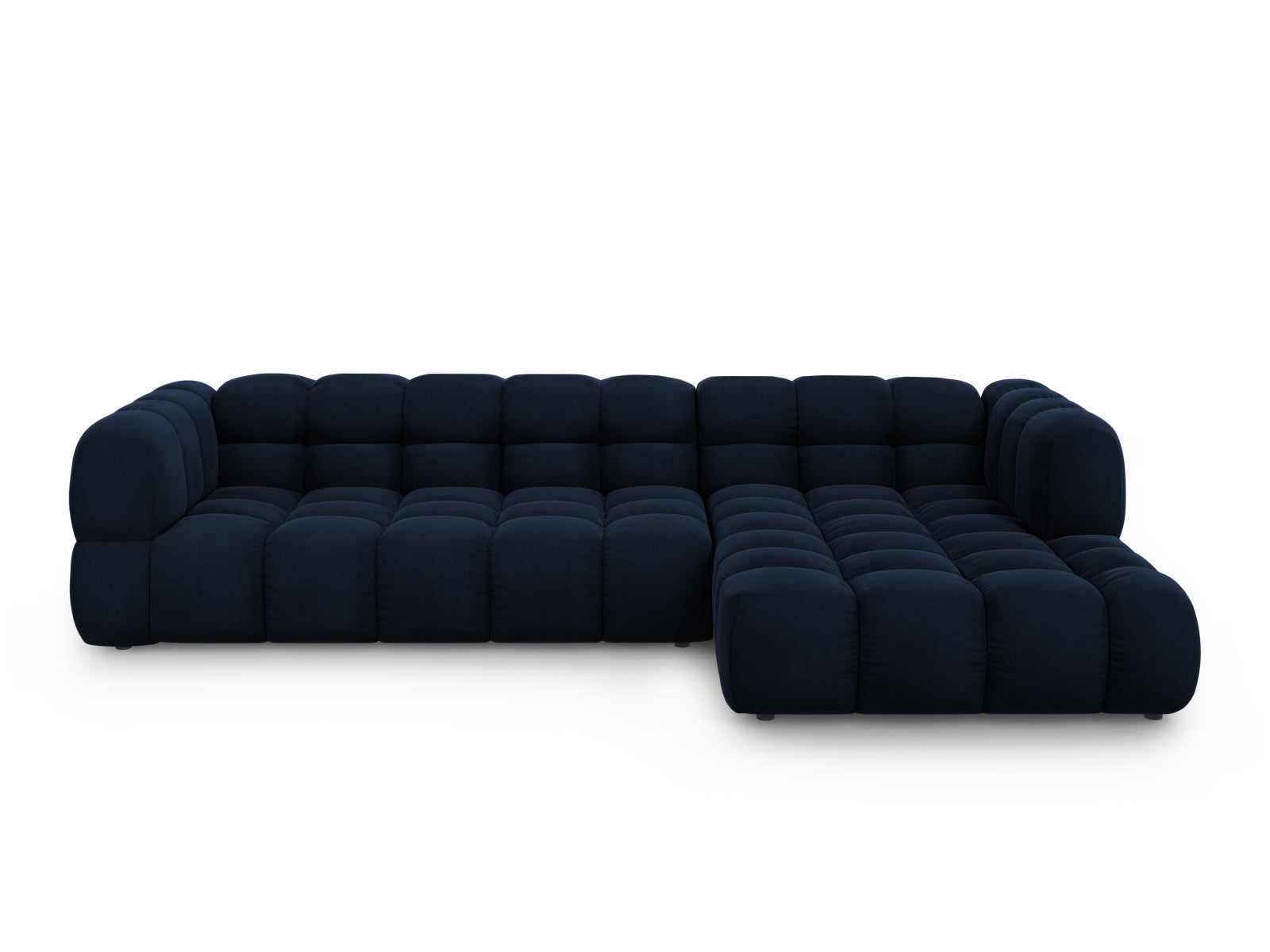 Sky Velour modulares Ecksofa rechts 4 Sitzer 162cm in Royal Blue-Casino präsentiert im Onlineshop von KAQTU Design AG. L-Sofa rechts ist von Cosmopolitan Design