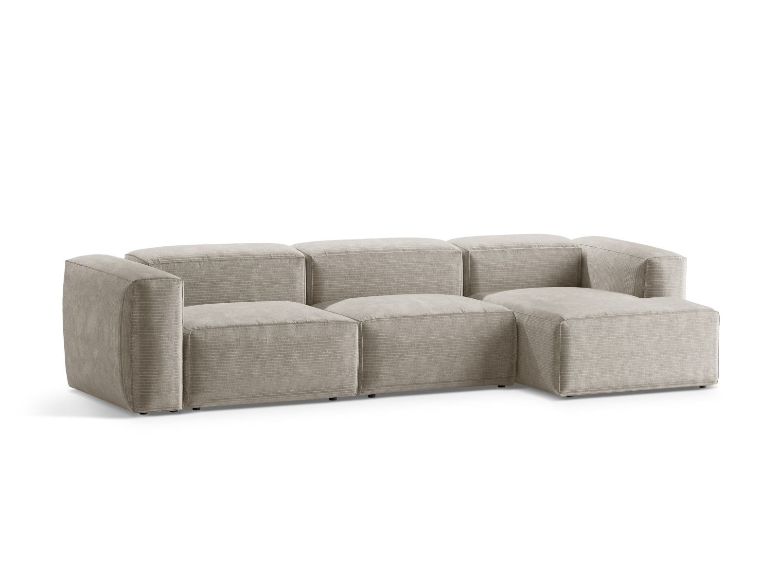 Bergamo Modular Ecksofa rechts 4 Sitzer in Ivory-Perla präsentiert im Onlineshop von KAQTU Design AG. Ecksofa rechts ist von Cosmopolitan Design