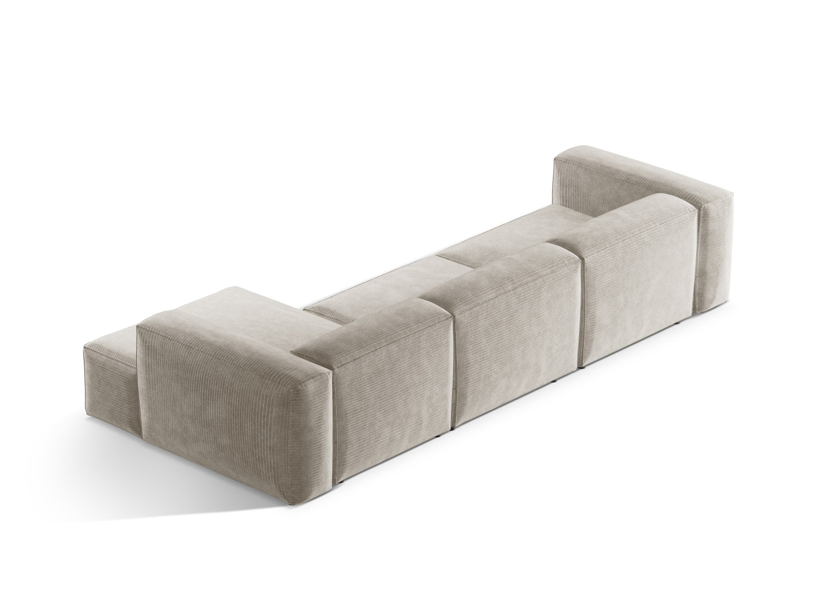 Bergamo Modular Ecksofa rechts 4 Sitzer in Ivory-Perla präsentiert im Onlineshop von KAQTU Design AG. Ecksofa rechts ist von Cosmopolitan Design