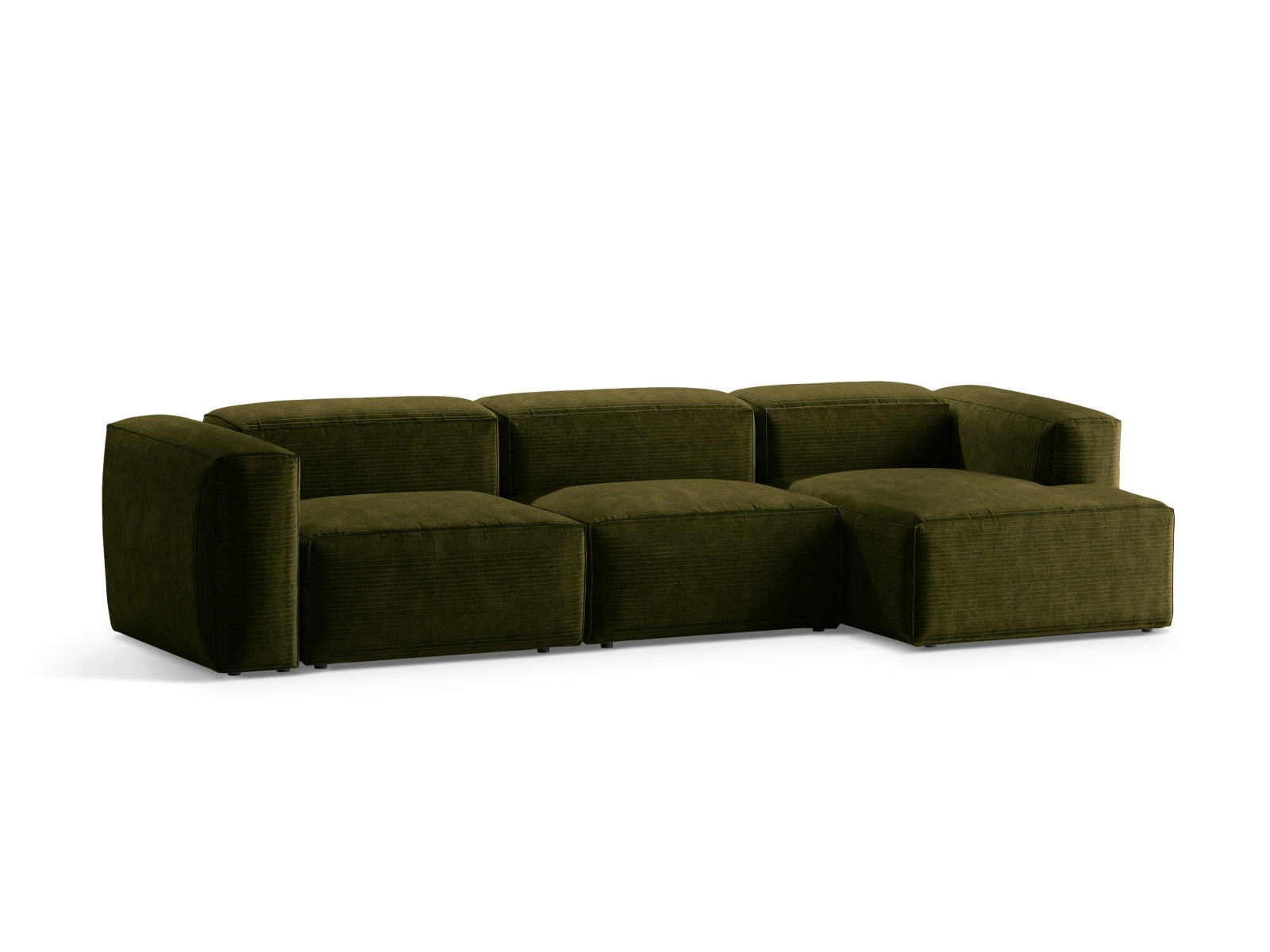 Bergamo Modular Ecksofa rechts 4 Sitzer in Green-Perla präsentiert im Onlineshop von KAQTU Design AG. Ecksofa rechts ist von Cosmopolitan Design