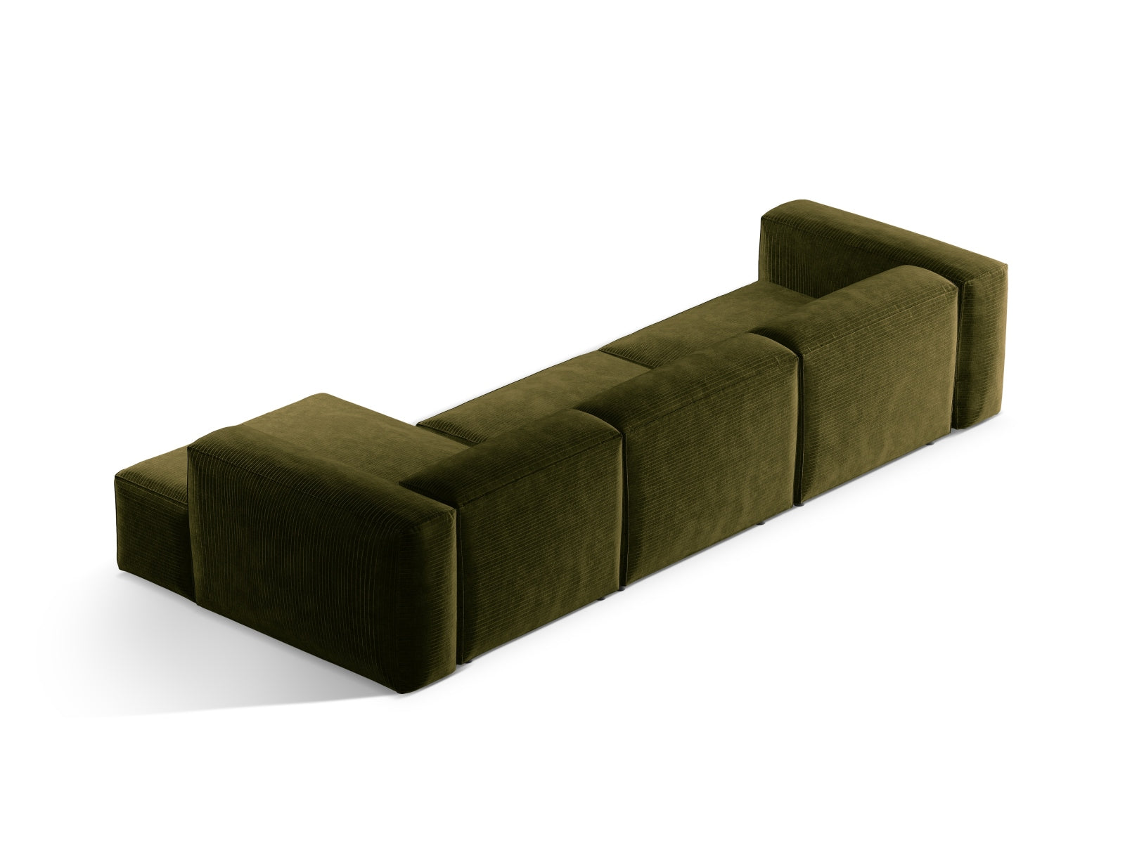 Bergamo Modular Ecksofa rechts 4 Sitzer in Green-Perla präsentiert im Onlineshop von KAQTU Design AG. Ecksofa rechts ist von Cosmopolitan Design