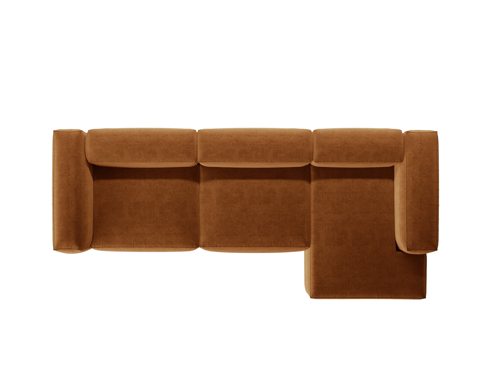 Bergamo Modular Ecksofa rechts 4 Sitzer in Brick-Liberty präsentiert im Onlineshop von KAQTU Design AG. Ecksofa rechts ist von Cosmopolitan Design