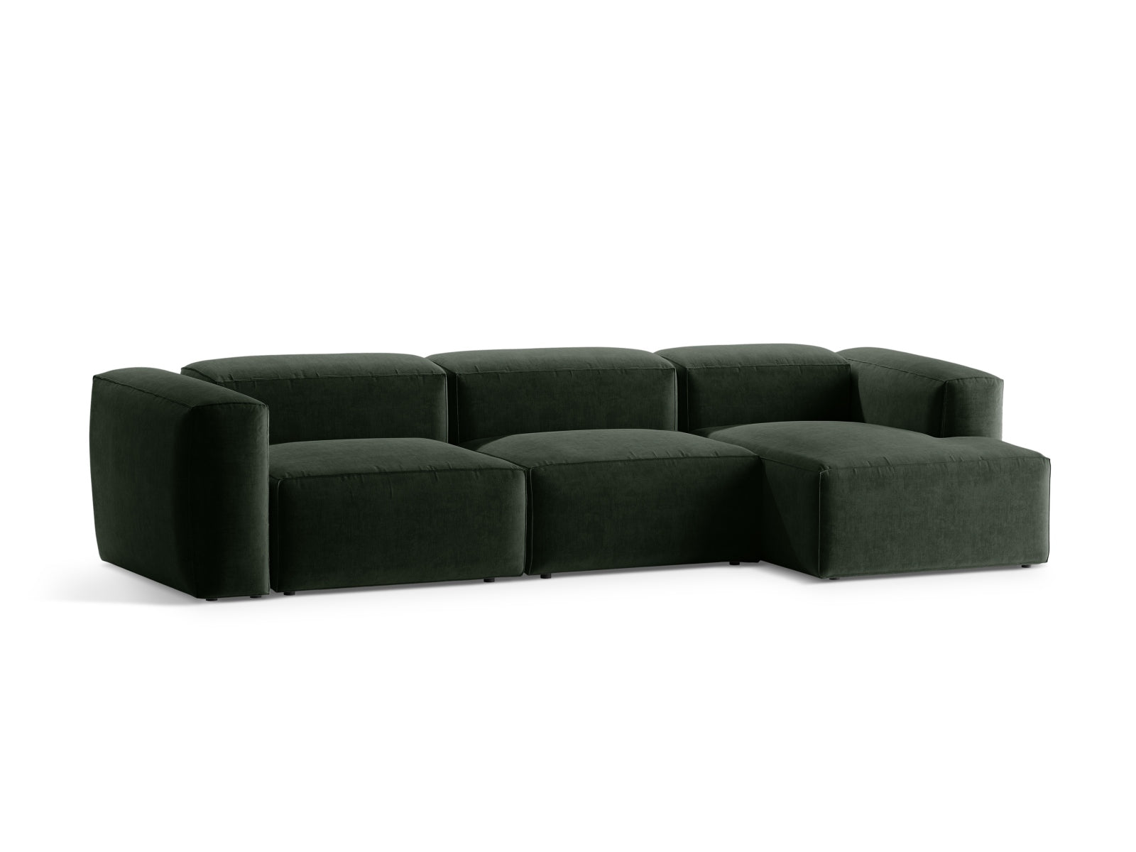 Bergamo Modular Ecksofa rechts 4 Sitzer in Moss Green-Liberty präsentiert im Onlineshop von KAQTU Design AG. Ecksofa rechts ist von Cosmopolitan Design