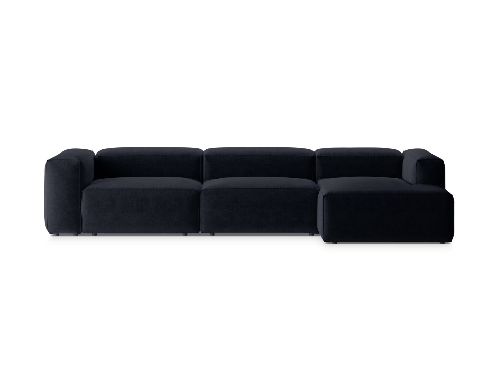 Bergamo Modular Ecksofa rechts 4 Sitzer in Navy Blue-Liberty präsentiert im Onlineshop von KAQTU Design AG. Ecksofa rechts ist von Cosmopolitan Design