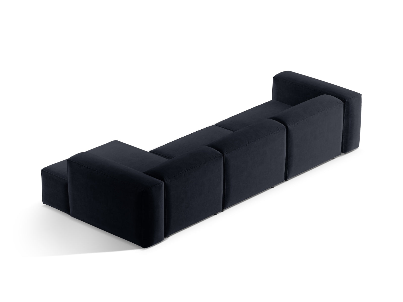 Bergamo Modular Ecksofa rechts 4 Sitzer in Navy Blue-Liberty präsentiert im Onlineshop von KAQTU Design AG. Ecksofa rechts ist von Cosmopolitan Design