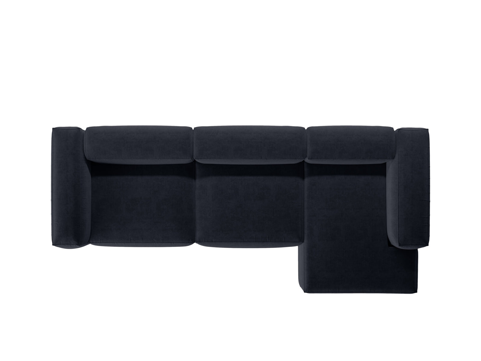 Bergamo Modular Ecksofa rechts 4 Sitzer in Navy Blue-Liberty präsentiert im Onlineshop von KAQTU Design AG. Ecksofa rechts ist von Cosmopolitan Design