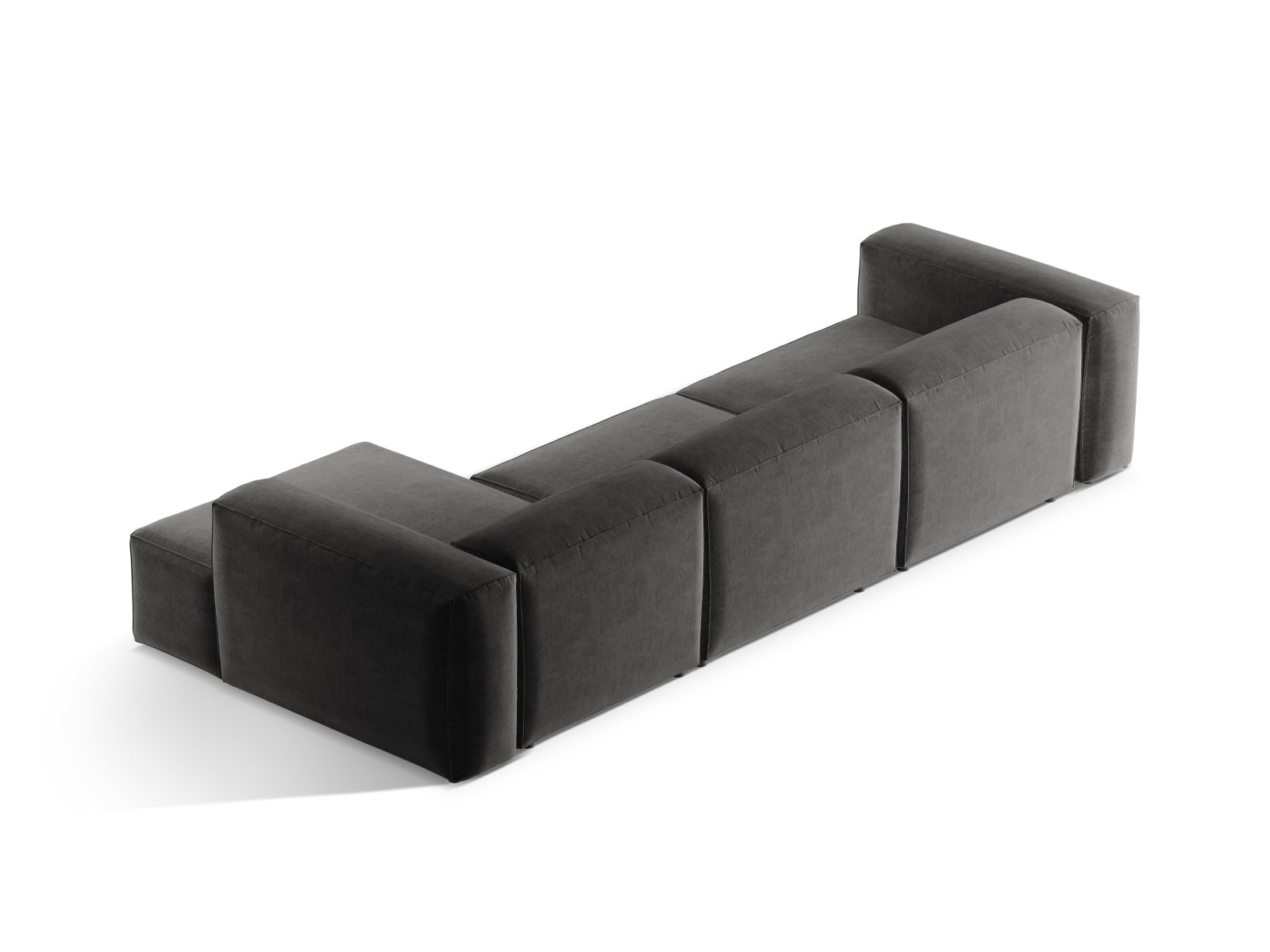 Bergamo Modular Ecksofa rechts 4 Sitzer in Graphite-Liberty präsentiert im Onlineshop von KAQTU Design AG. Ecksofa rechts ist von Cosmopolitan Design
