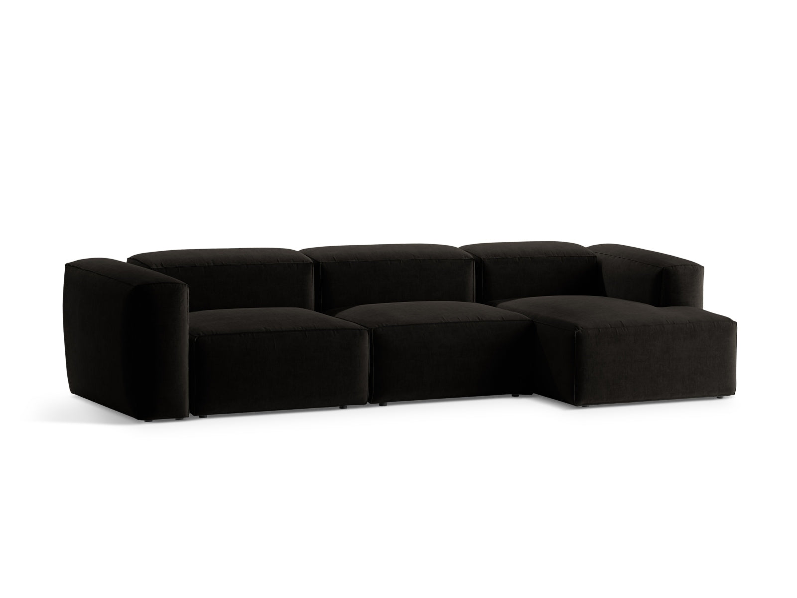 Bergamo Modular Ecksofa rechts 4 Sitzer in Black-Liberty präsentiert im Onlineshop von KAQTU Design AG. Ecksofa rechts ist von Cosmopolitan Design