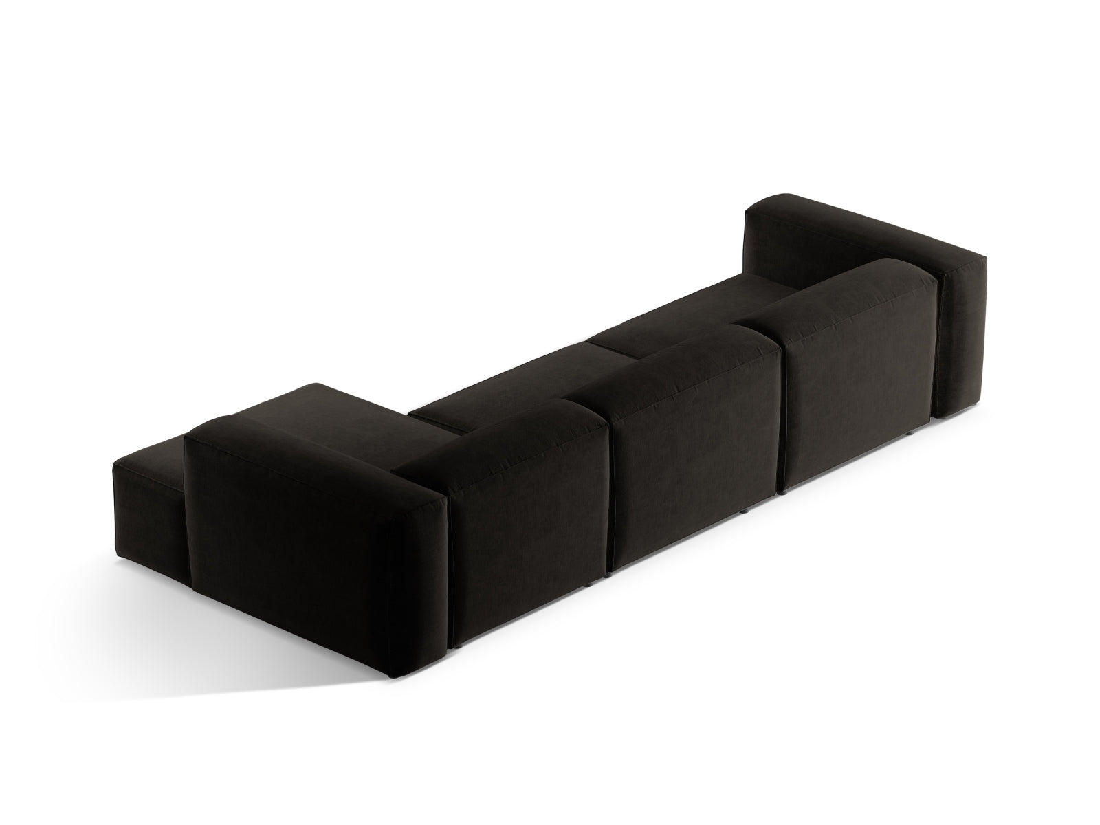 Bergamo Modular Ecksofa rechts 4 Sitzer in Black-Liberty präsentiert im Onlineshop von KAQTU Design AG. Ecksofa rechts ist von Cosmopolitan Design