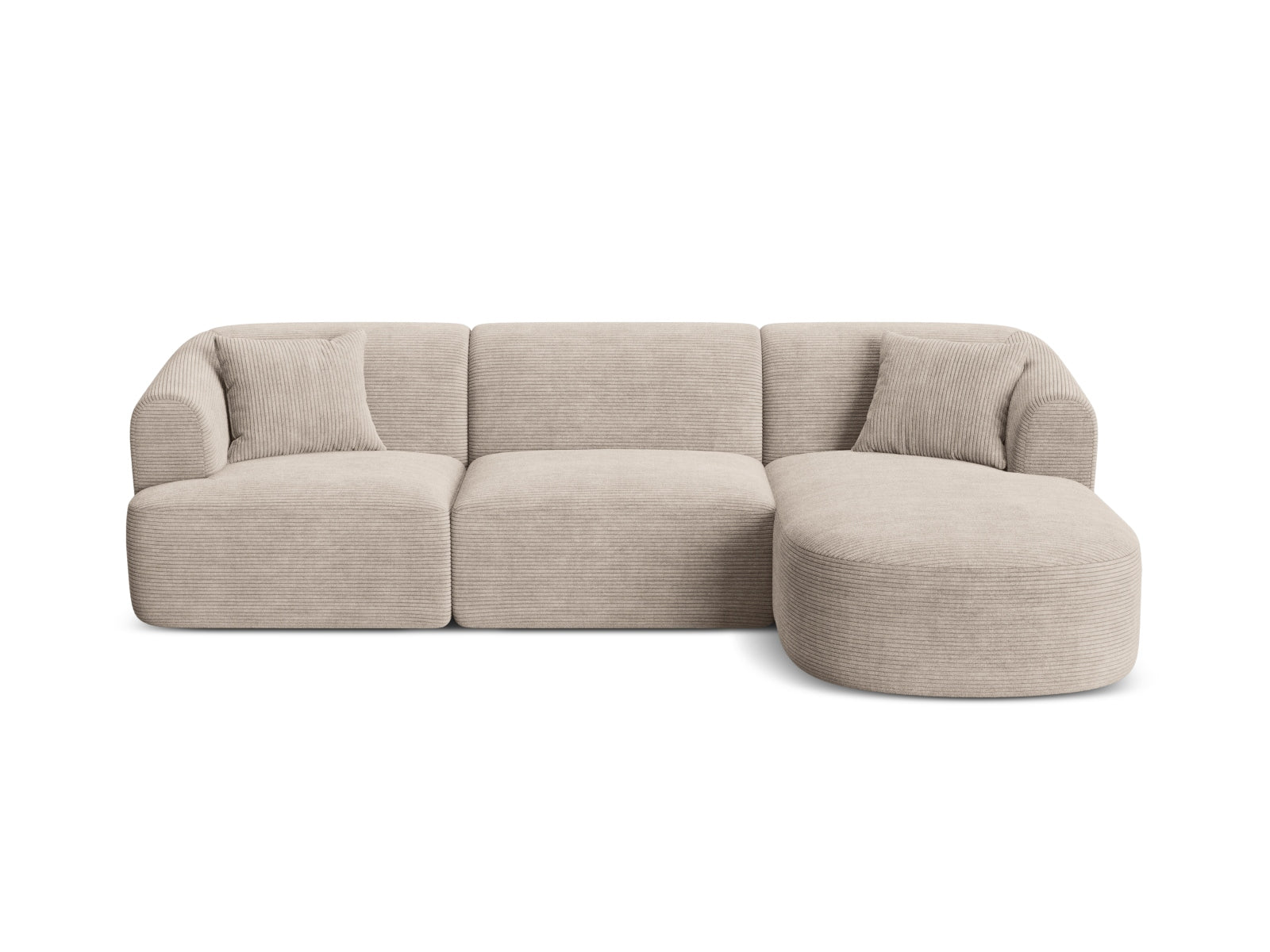 4-Sitzer Ecksofa rechts Campi in Cappuccino-Lincoln D präsentiert im Onlineshop von KAQTU Design AG. Ecksofa rechts ist von Cosmopolitan Design