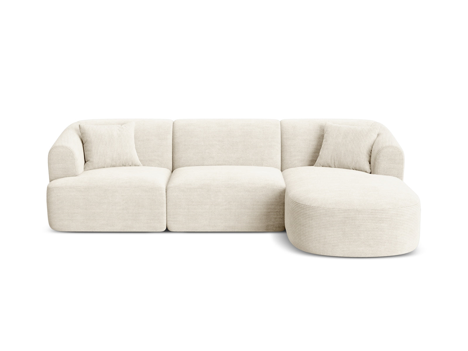 4-Sitzer Ecksofa rechts Campi in Ivory-Lincoln D präsentiert im Onlineshop von KAQTU Design AG. Ecksofa rechts ist von Cosmopolitan Design