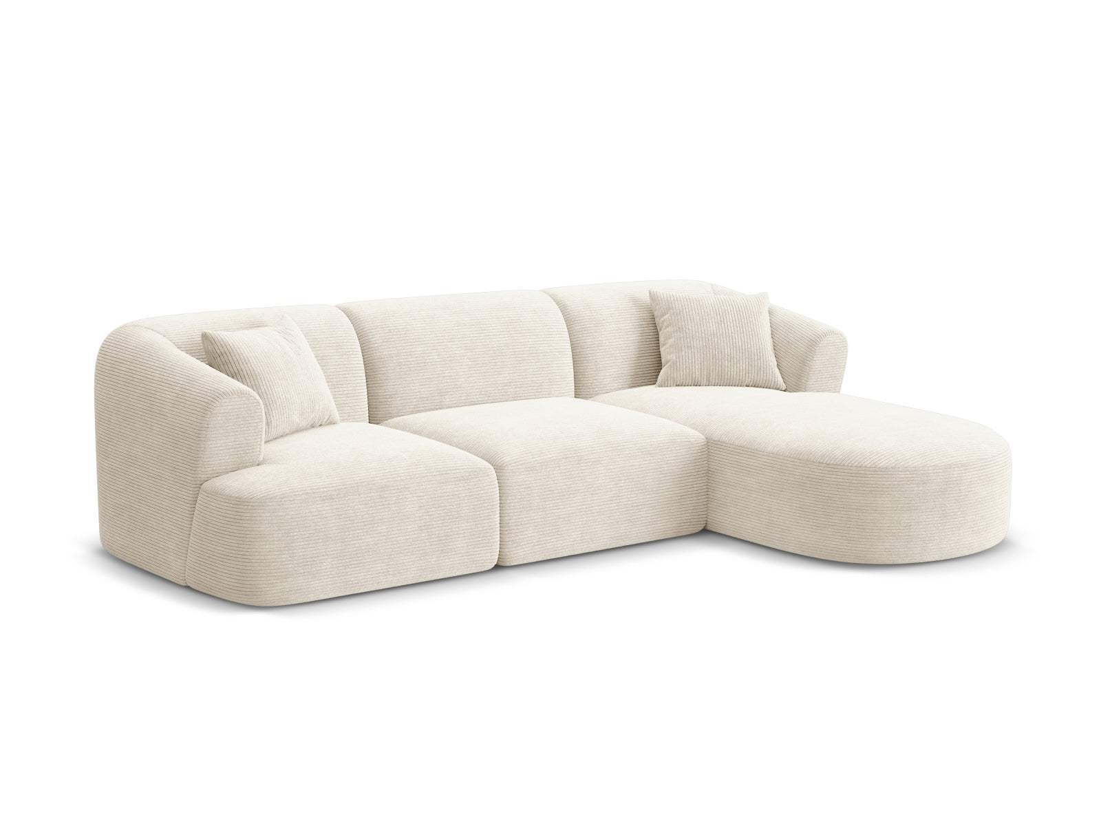 Elegantes 4-Sitzer Ecksofa Campi in Ivory-Lincoln D, ideal für stilvolle Wohnräume, erhältlich bei KAQTU Design AG.
