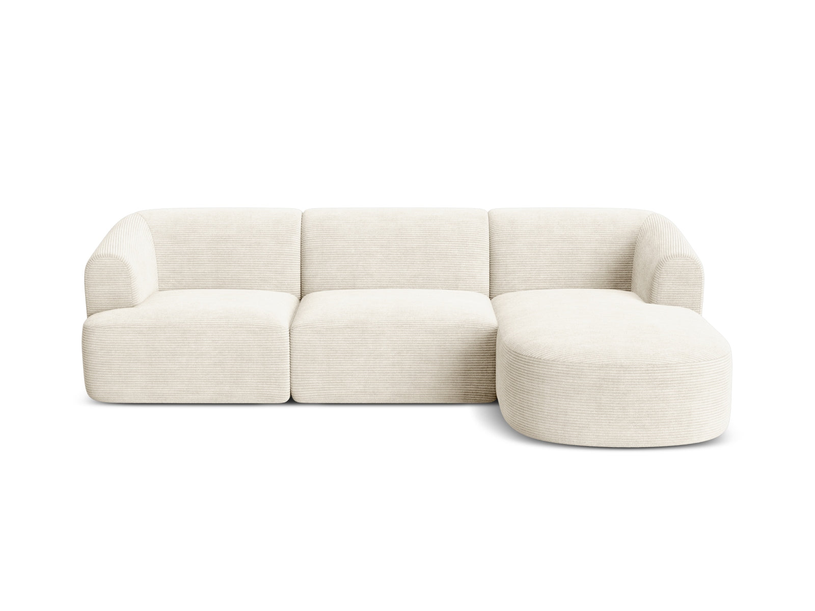 Elegantes 4-Sitzer Ecksofa Campi in Ivory-Lincoln D, ideal für stilvolle Wohnräume und entspannte Abende, erhältlich bei KAQTU.