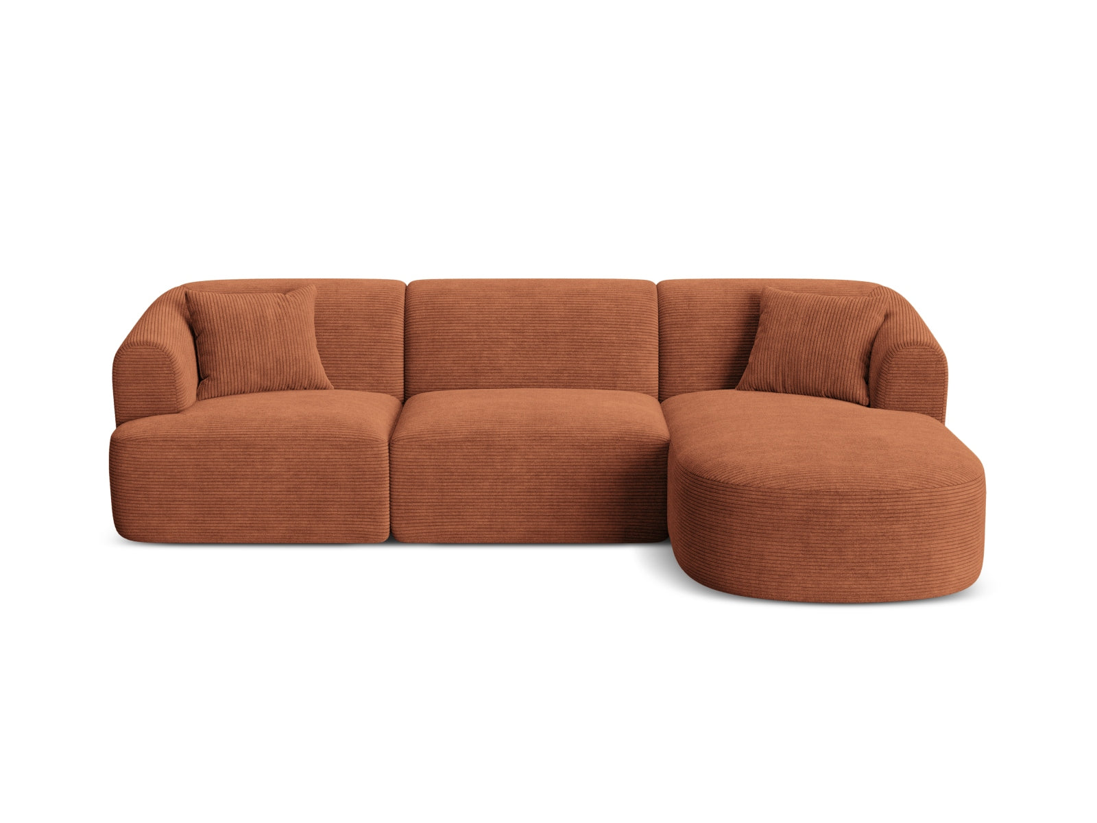 4-Sitzer Ecksofa rechts Campi in Terracotta-Lincoln D präsentiert im Onlineshop von KAQTU Design AG. Ecksofa rechts ist von Cosmopolitan Design