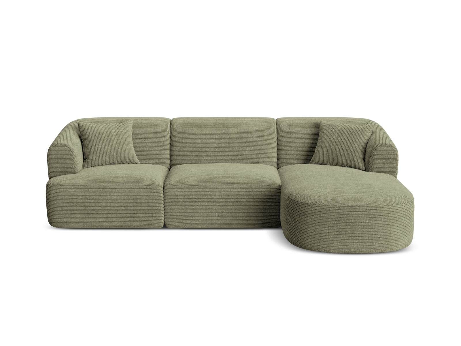 4-Sitzer Ecksofa rechts Campi in Moss Green-Lincoln D präsentiert im Onlineshop von KAQTU Design AG. Ecksofa rechts ist von Cosmopolitan Design