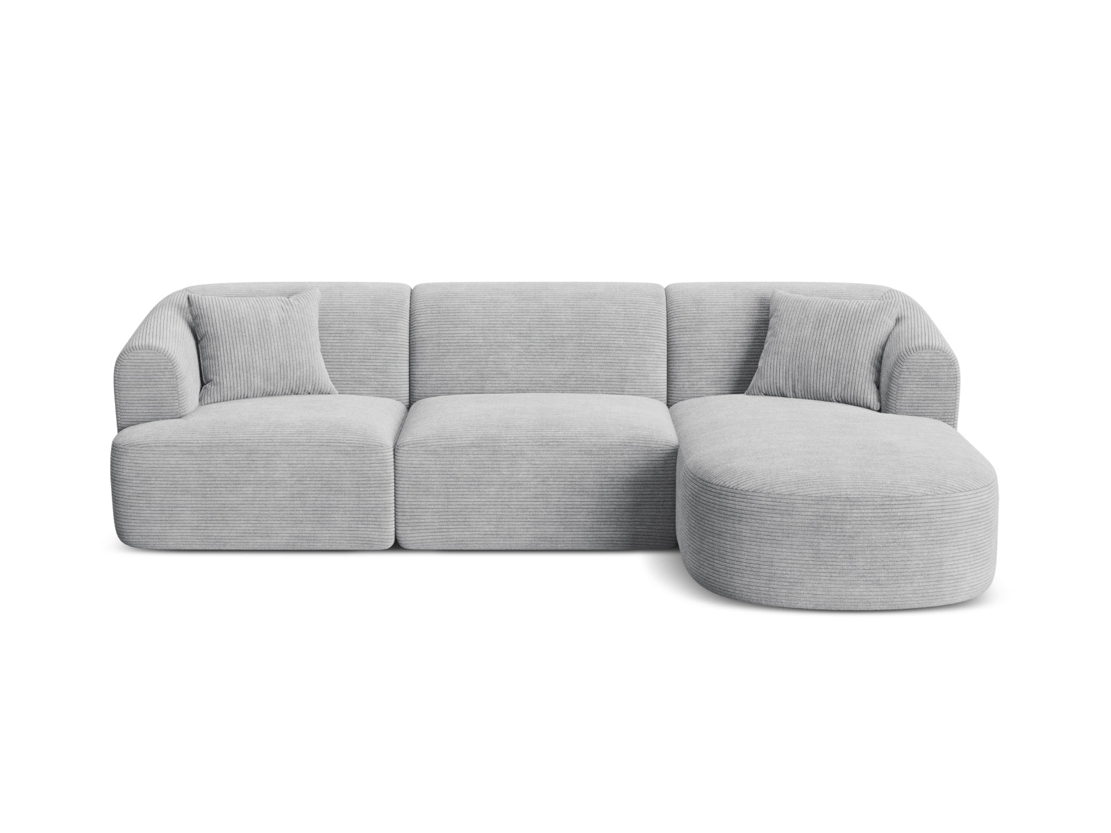 4-Sitzer Ecksofa rechts Campi in Silver-Lincoln D präsentiert im Onlineshop von KAQTU Design AG. Ecksofa rechts ist von Cosmopolitan Design
