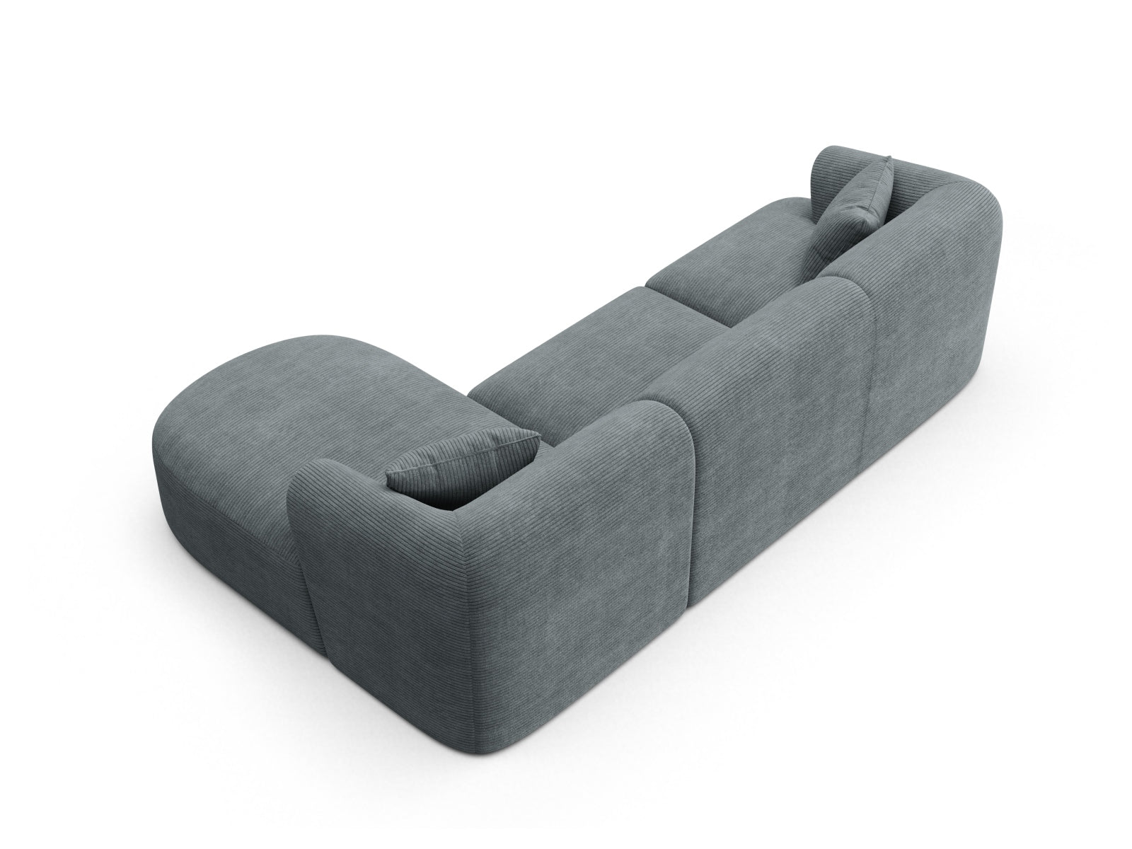 Modernes 4-Sitzer Ecksofa Campi in edlem Dunkelgrau, perfekt für gesellige Runden und stilvolle Einrichtung. Hochwertige Verarbeitung und Gemütlichkeit.