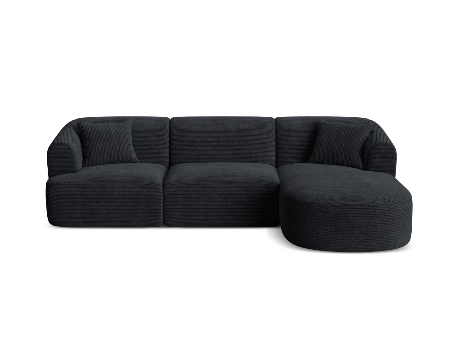4-Sitzer Ecksofa rechts Campi in Black-Lincoln D präsentiert im Onlineshop von KAQTU Design AG. Ecksofa rechts ist von Cosmopolitan Design