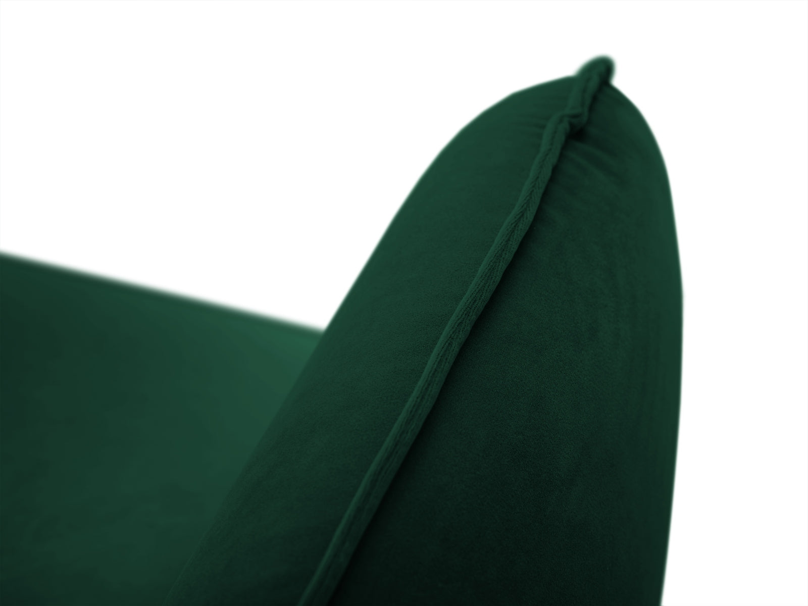 Elegantes 6-Sitzer Ecksofa in luxuriösem Velours in Bottle Green, ideal für stilvolle Wohnräume und gemütliche Zusammenkünfte.