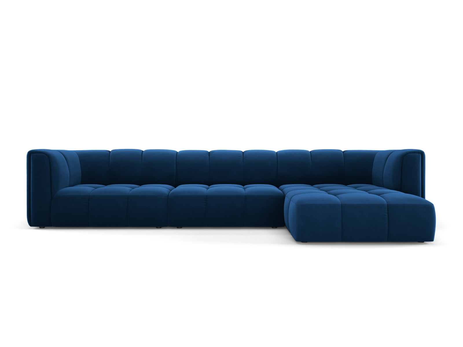 5-Sitzer Modular Ecksofa rechts Moritz in Royal Blue-Bluvel präsentiert im Onlineshop von KAQTU Design AG. Ecksofa rechts ist von Cosmopolitan Design