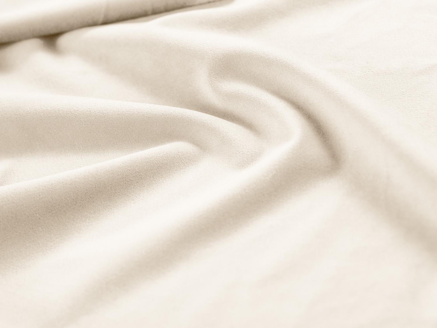 Bequemes 6-Sitzer Ecksofa in edlem Velours, rechtsseitig, in ansprechendem Beige und Schwarz, perfekt für stilvolle Wohnzimmer.