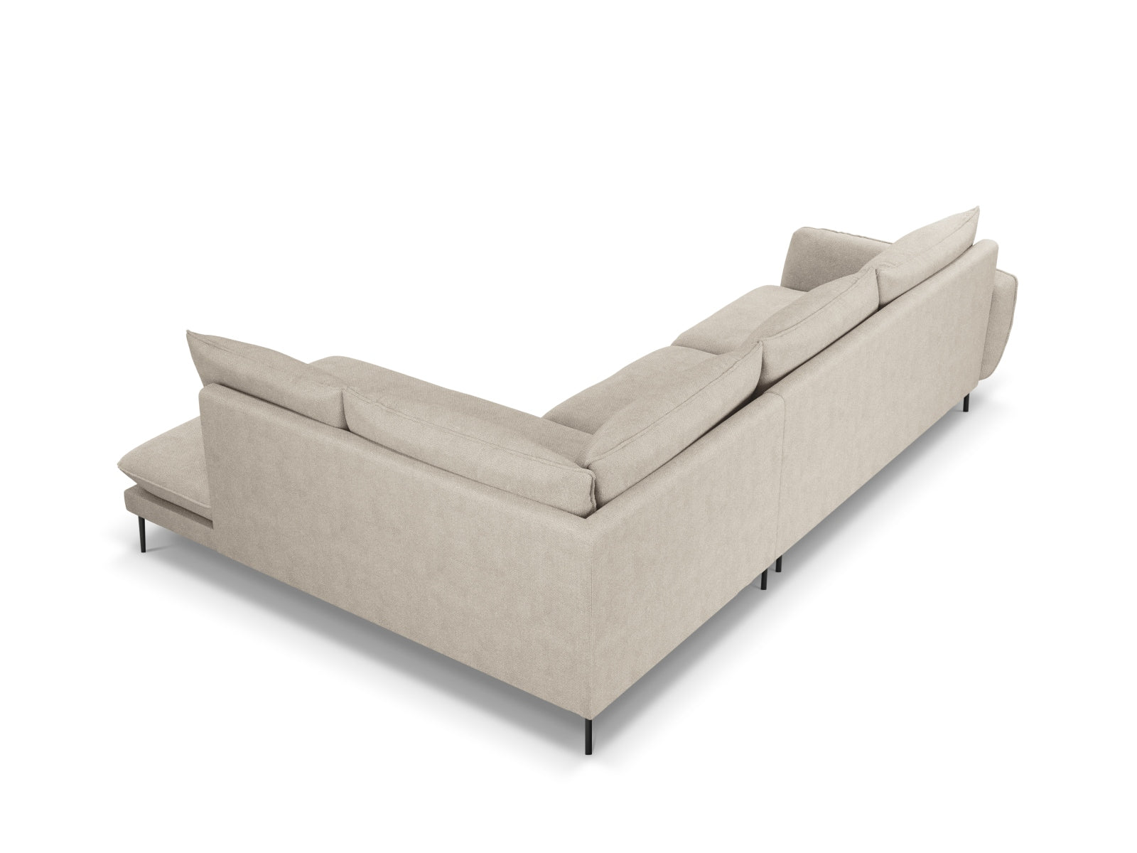 Erleben Sie das elegante Vienna Ecksofa rechts 6 Sitzer 185cm von Cosmopolitan Design – der perfekte Ort für Entspannung und gesellige Stunden.