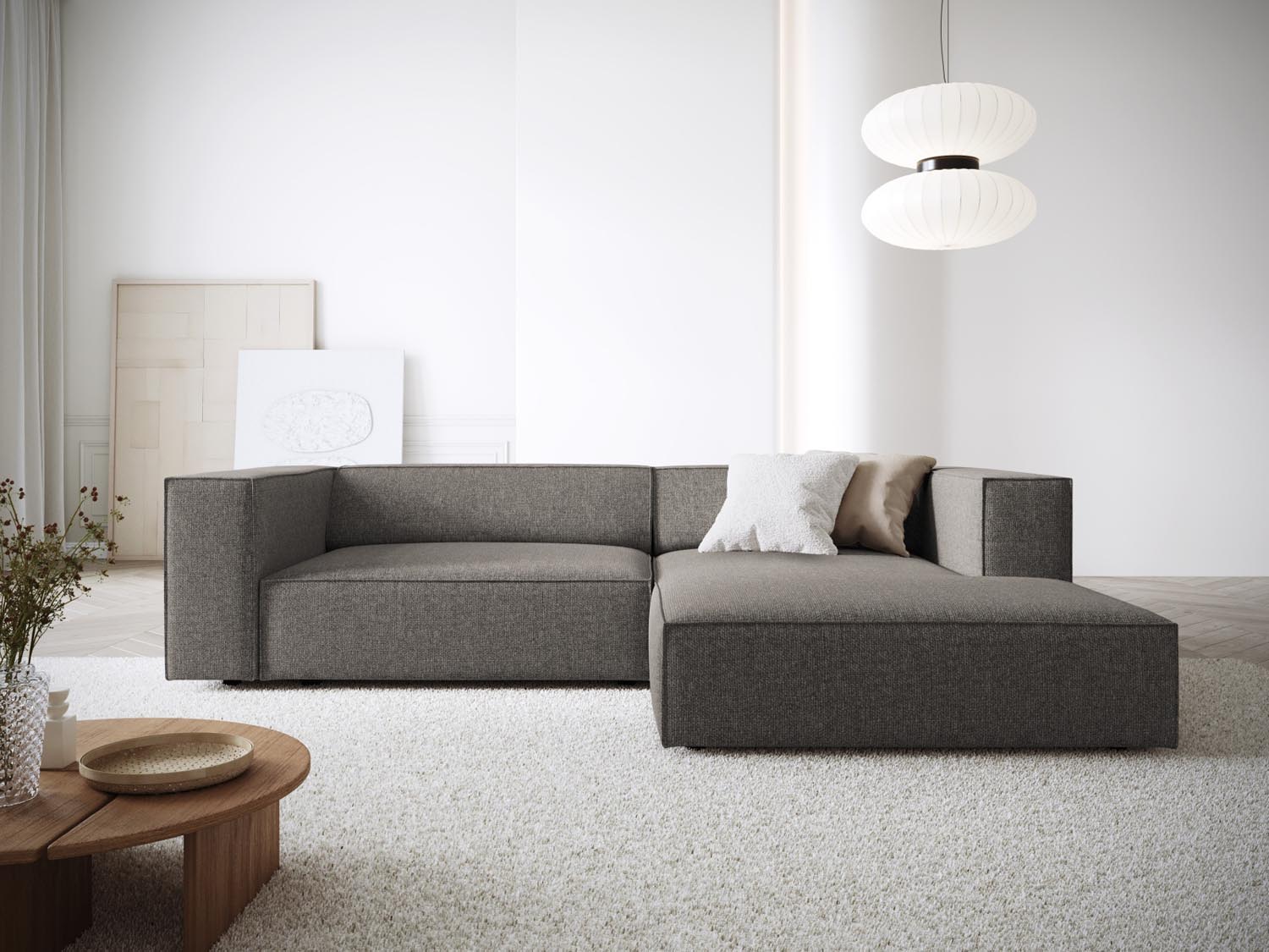 Entdecken Sie das elegante Arendal Ecksofa rechts 3-Sitzer von Cosmopolitan Design – perfekt für Ihr modernes Zuhause, vereint Komfort und Stil.