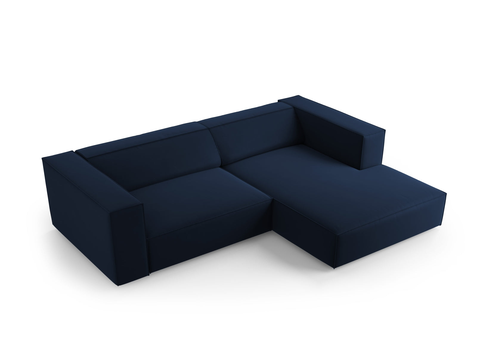 Entdecken Sie das stilvolle Arendal Velour Ecksofa rechts 3 Sitzer von Cosmopolitan Design – ideal für moderne Wohnräume und gemütliche Abende.