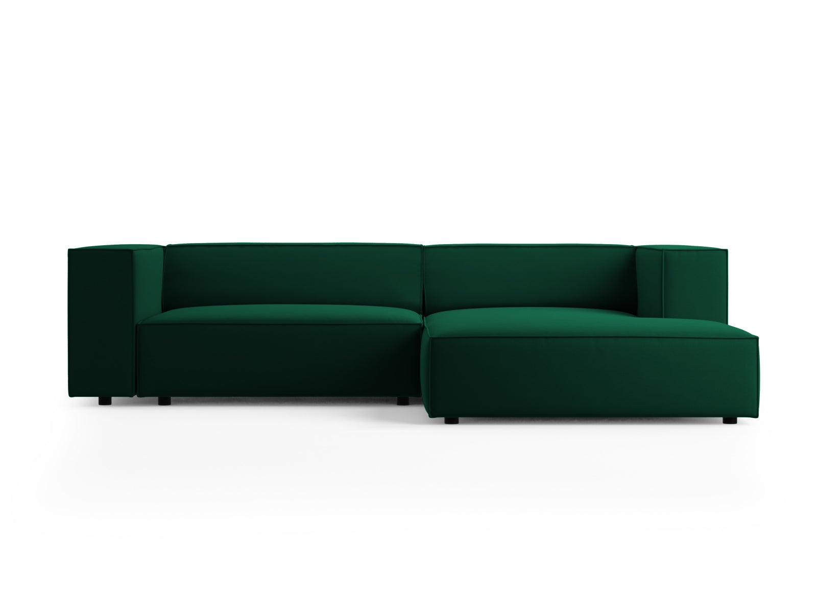 Arendal Velour Ecksofa rechts 3 Sitzer in Bottle Green präsentiert im Onlineshop von KAQTU Design AG. Ecksofa rechts ist von Cosmopolitan Design