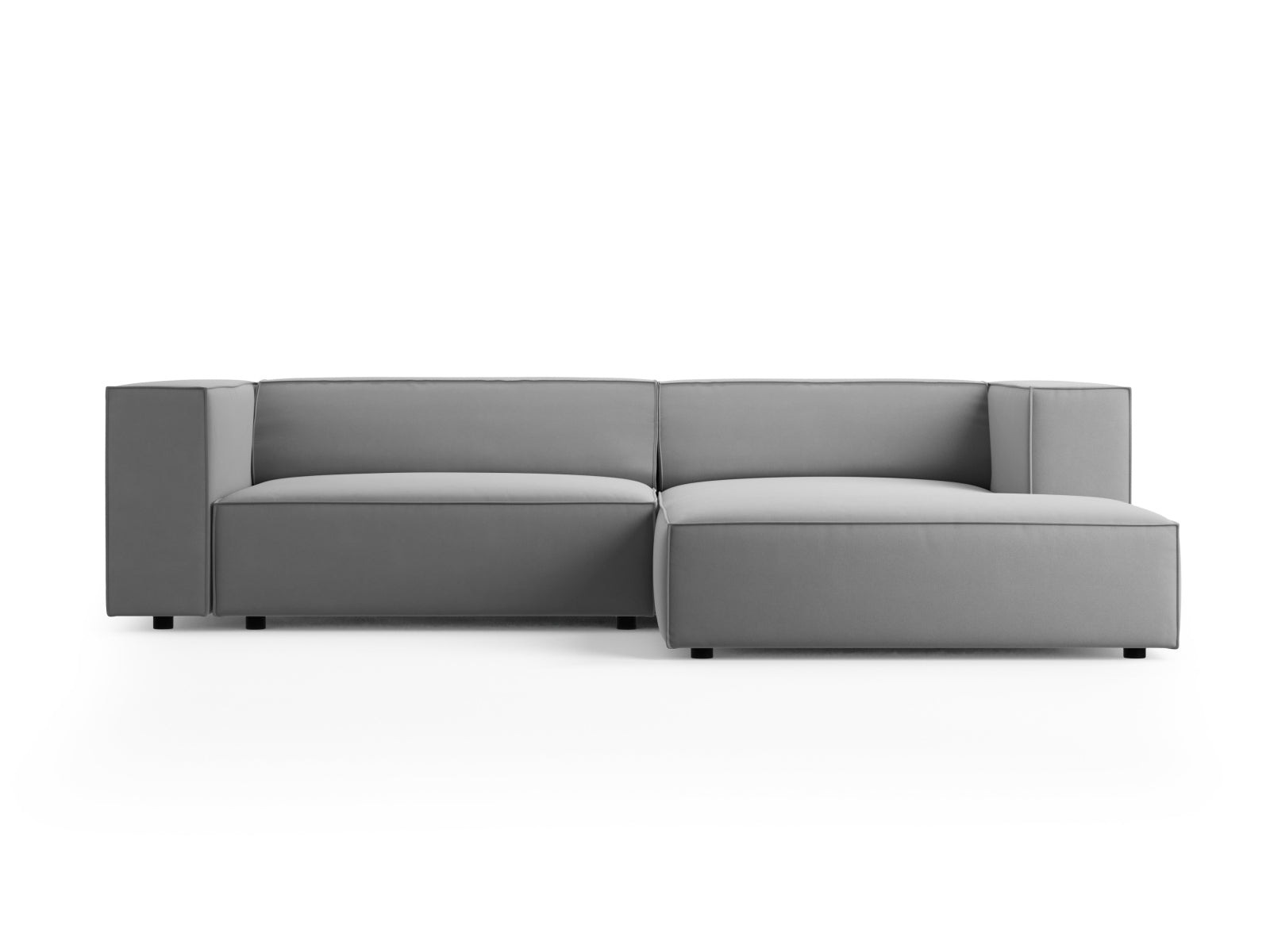 Arendal Velour Ecksofa rechts 3 Sitzer in Light Grey präsentiert im Onlineshop von KAQTU Design AG. Ecksofa rechts ist von Cosmopolitan Design