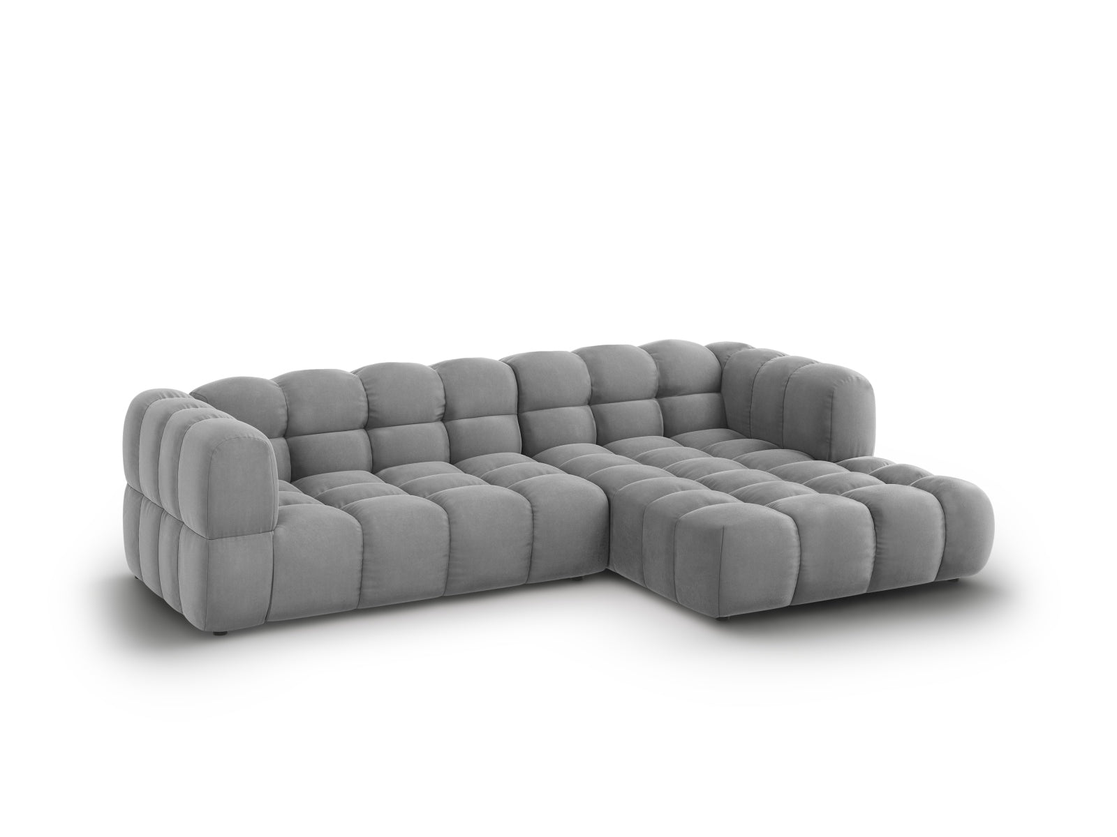 Entdecken Sie das stilvolle Sky Velour Ecksofa rechts 4 Sitzer in 162 cm, ideal für modernes Wohnen. Komfortabel, modular und pflegeleicht!