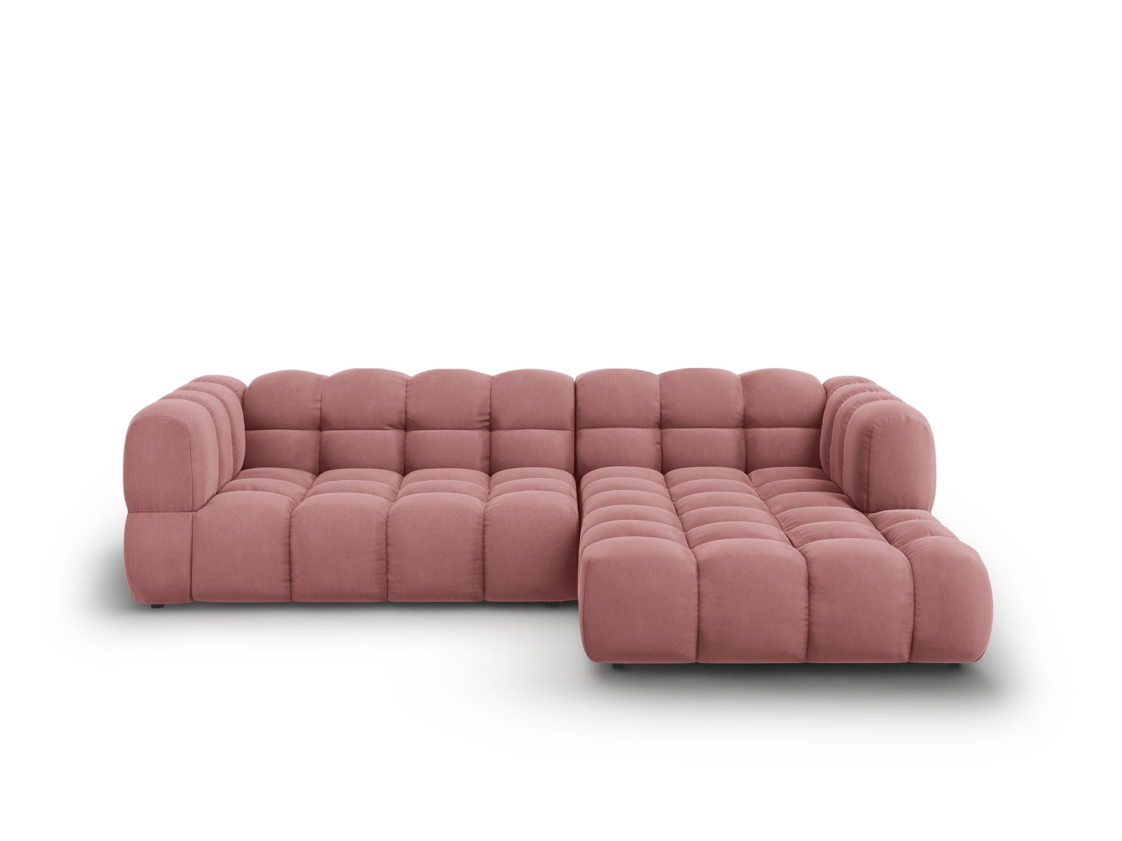 Sky Velour modulares Ecksofa rechts 4 Sitzer 162cm in Flamingo präsentiert im Onlineshop von KAQTU Design AG. Ecksofa rechts ist von Cosmopolitan Design