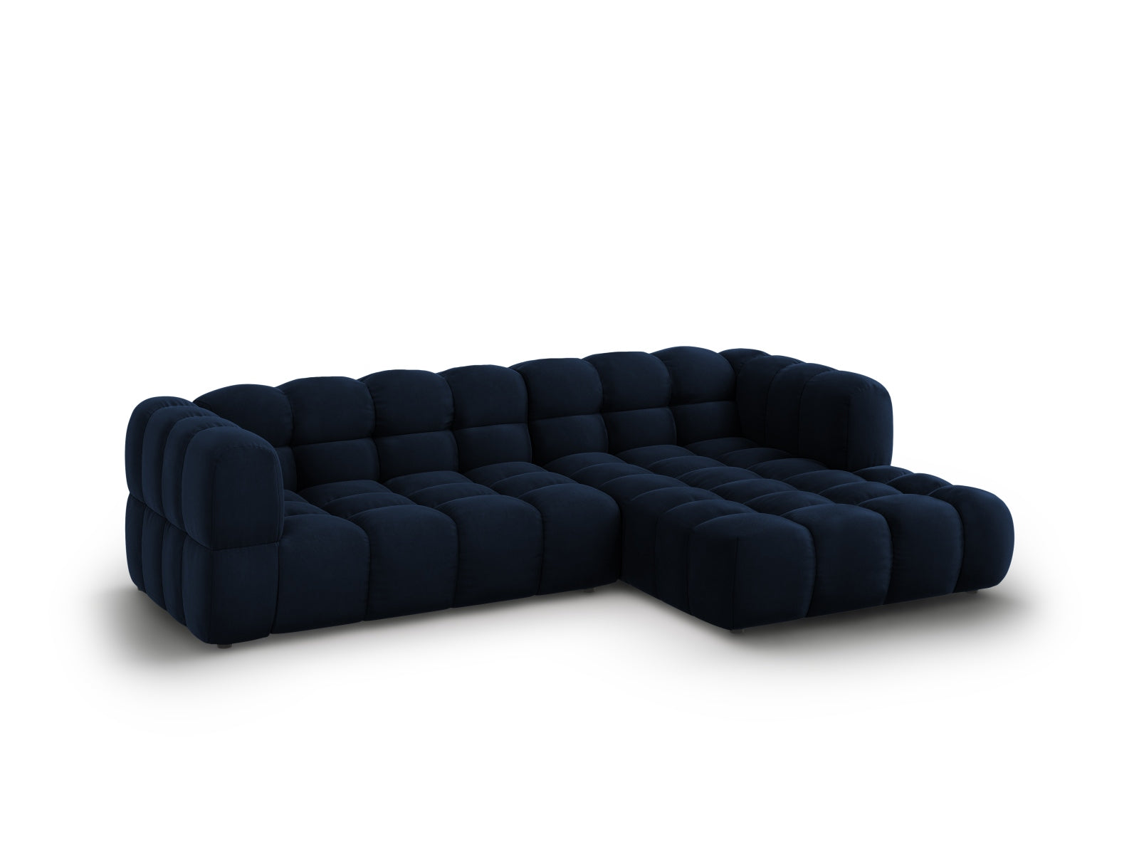Entdecken Sie das stilvolle Sky Velour Ecksofa rechts 4 Sitzer in 162 cm, ideal für modernes Wohnen. Luxuriöser Velours und modulares Design für individuellen Komfort.