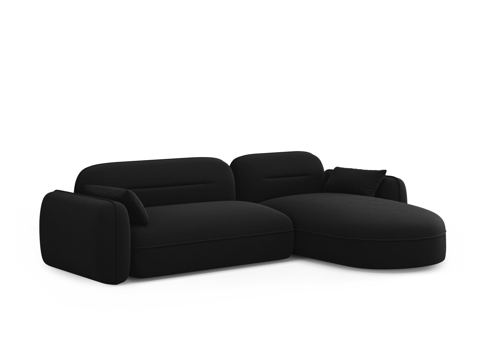 Erleben Sie das Sydney Velour Modular Ecksofa rechts von Cosmopolitan Design – ein stilvolles 4-Sitzer Sofa, das Komfort und Eleganz perfekt kombiniert.