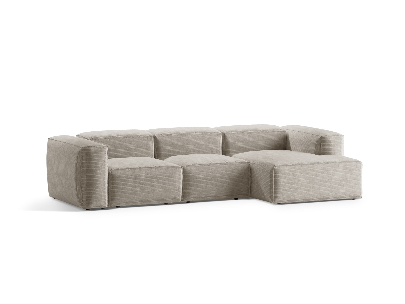 Bergamo Modular Ecksofa rechts 3 Sitzer in Ivory-Perla präsentiert im Onlineshop von KAQTU Design AG. Ecksofa rechts ist von Cosmopolitan Design